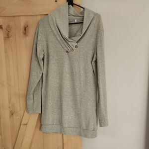 Source Unknown Light Gray Cowl Neck Sweater